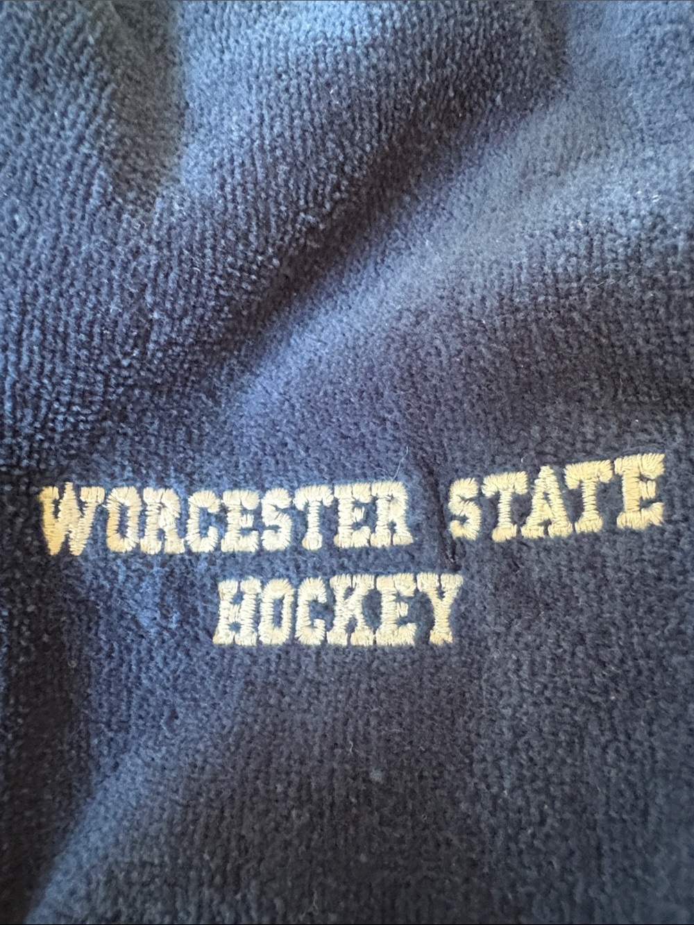 Worcester State Hockey Navy Blue Bathrobe like brand new